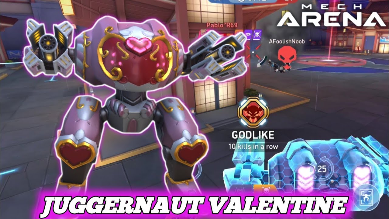 Juggernaut Legendary Valentine and Overdriver 12 Gameplay - Mech Arena