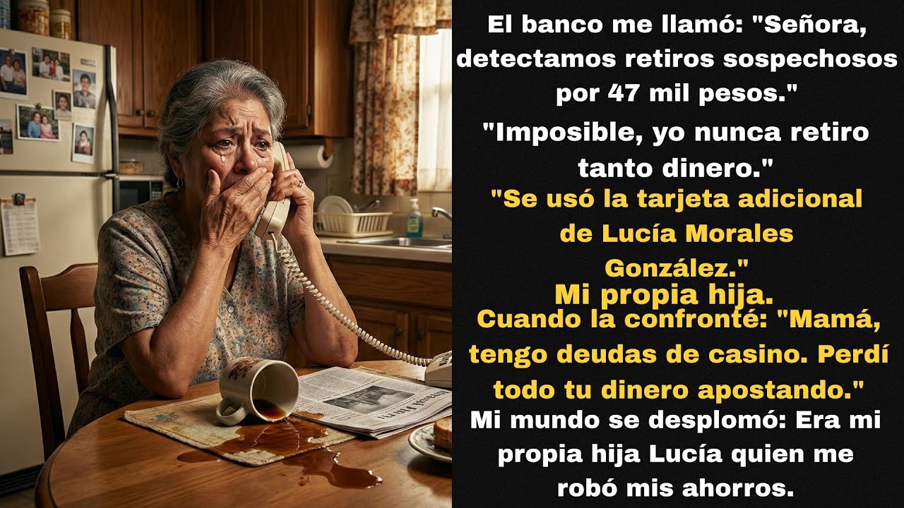 El banco me llamó: 'Señora, alguien vació su cuenta.' Era mi propia hija