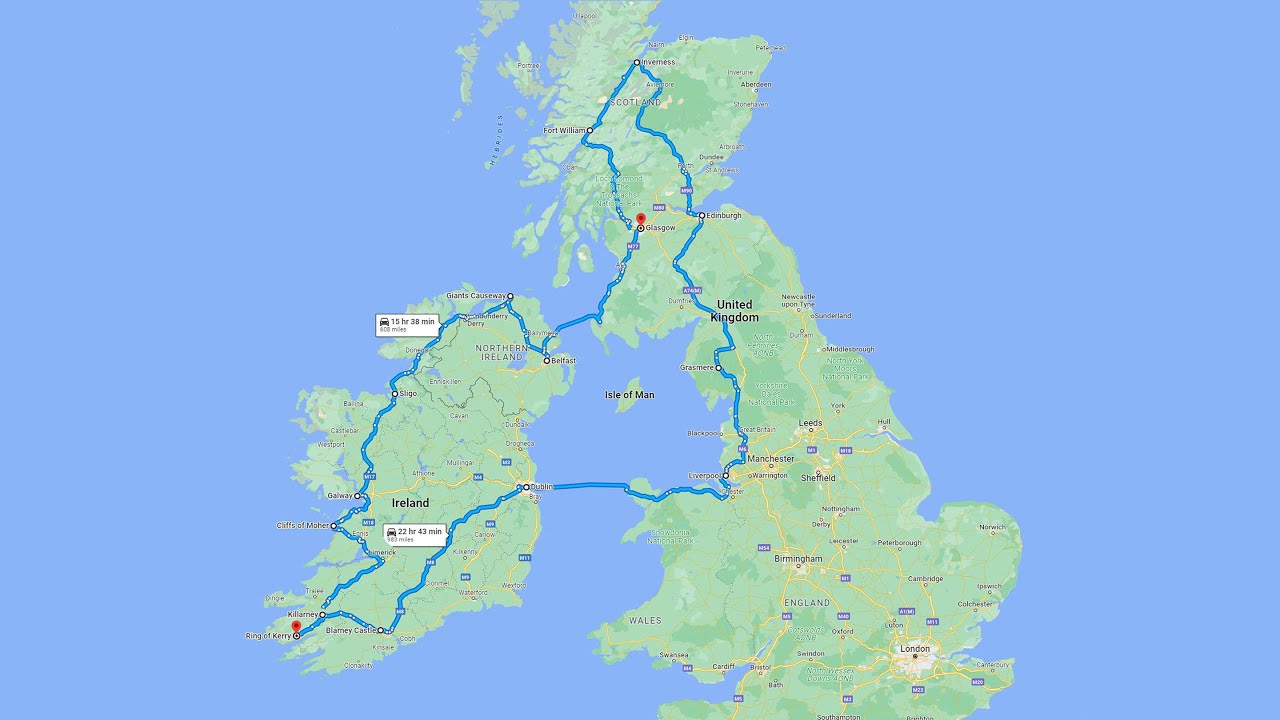 2022 British Isles Vacation - Glasgow to Glasgow