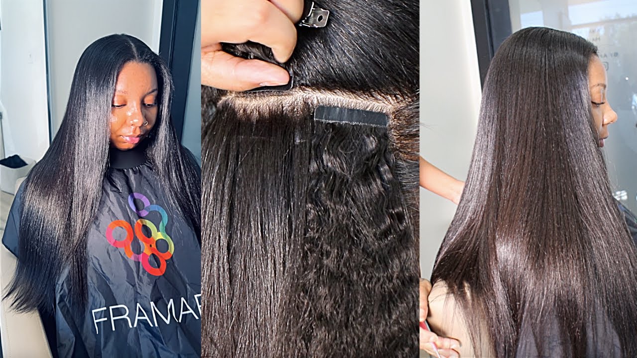 Her Hair Or Extensions? Kinky Straight Tapes | WingsByHerGivenHair