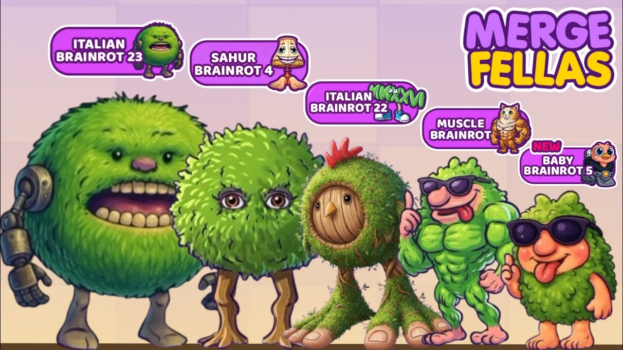 Merge Fellas BOSS + BOSS⁉️ITALIAN BRAINROT 23,22, SAHUR 4, MUSCLE & BABY 5 - New Update Ultimate