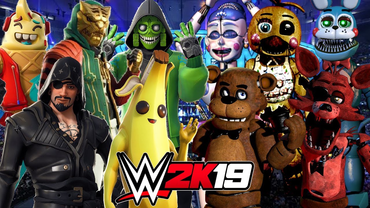 FORTNITE vs FNAF Royal Rumble | WWE 2k19 Gameplay