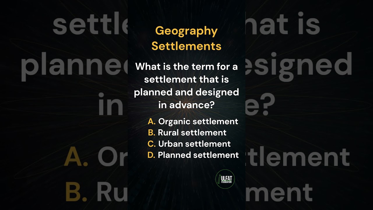 What is the term for a settlement that is planned and designed in advance? | Building Communities