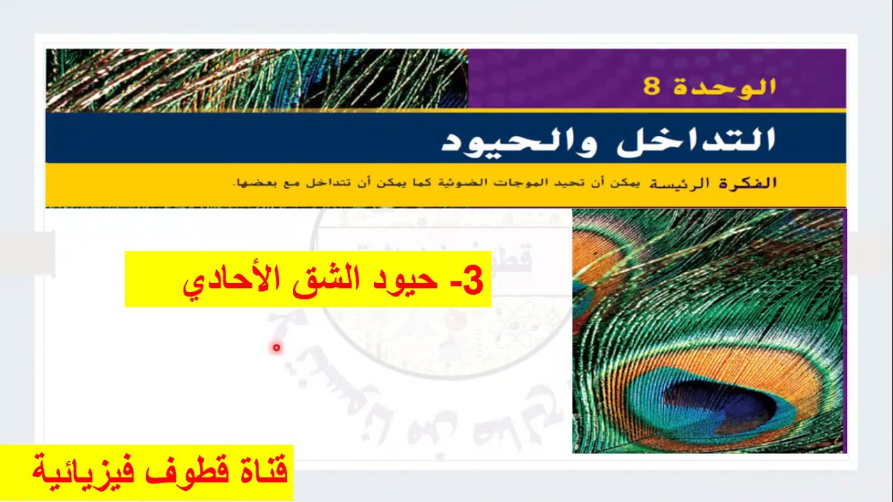 3- حيود الشق الأحادي