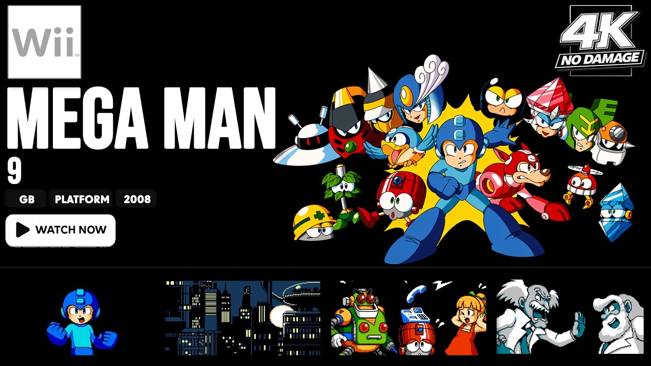 [NO DAMAGE] Mega Man 9 | WII LONGPLAY | FULL GAME | 4K