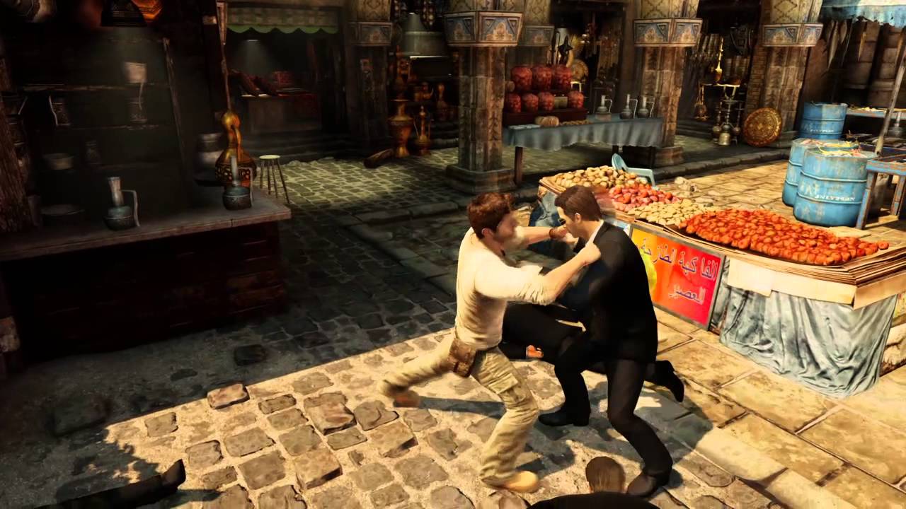 Uncharted 3 Fight Scene with Fish Slap