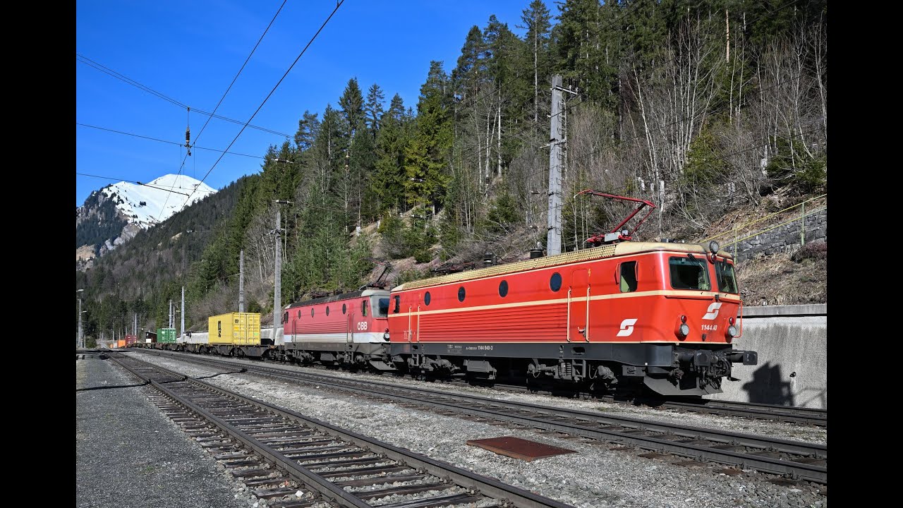 Bahnverkehr Arlberg März 2024: Westbahn, ÖBB 1144.040, VSOE mit Taurus, EC Transalpin
