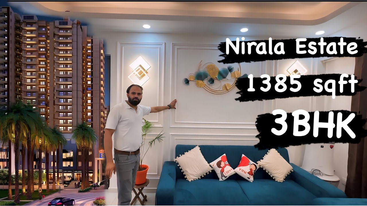 NIRALA ESTATE 3BHK INTERIOR| SMALL BUDGET BIG MAKEOVER | 1385 SQFT FLAT INTERIOR IN NIRALA ESTATE
