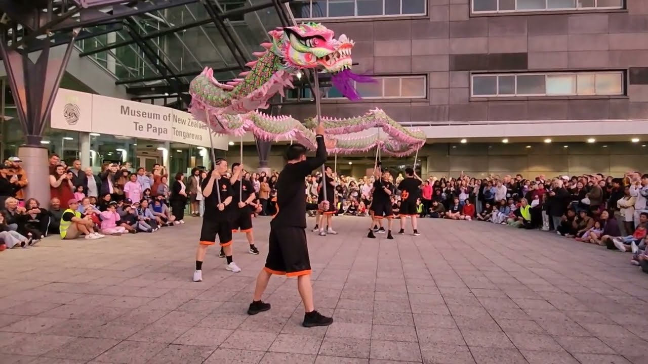 Enjoying Wellington's Dragon dance and Taiko drums - Happy Chinese New Year!