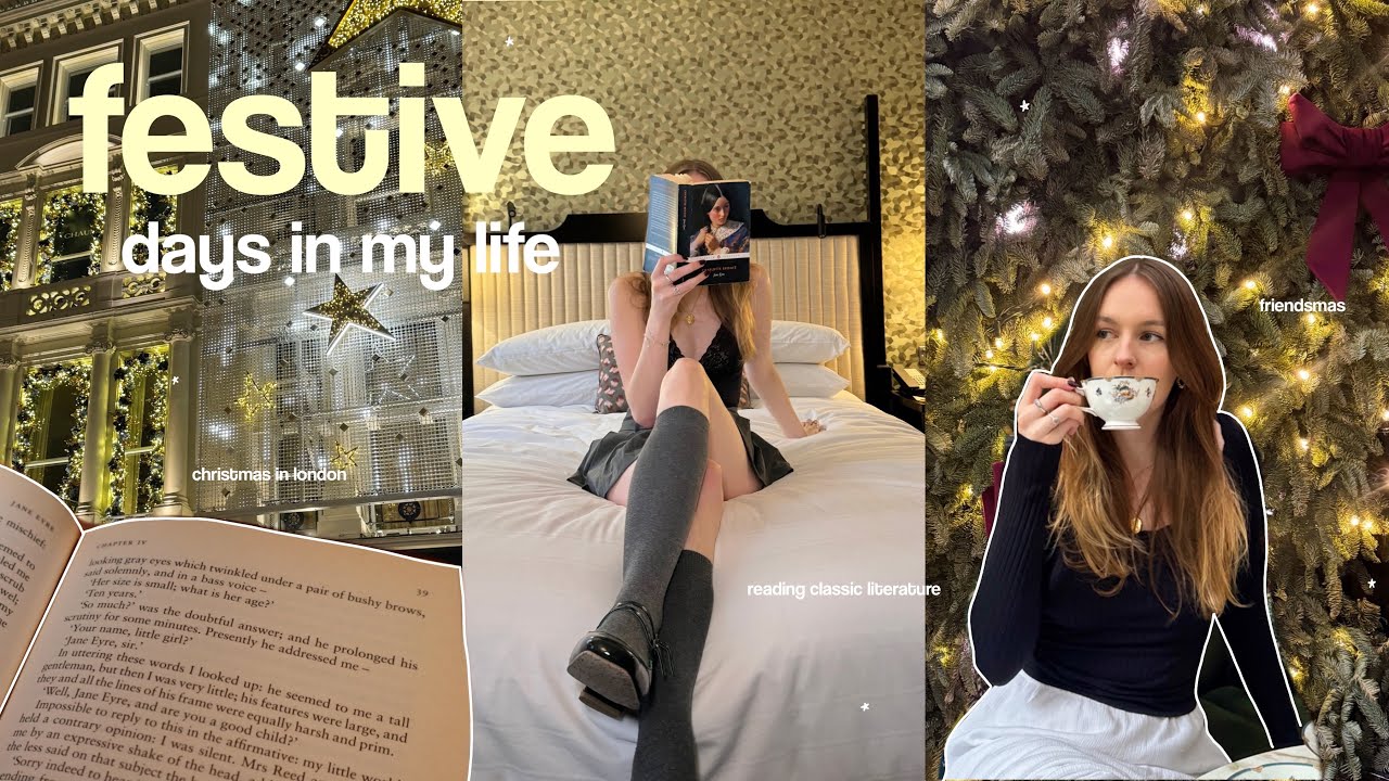 festive reading vlog 🎄🌟 christmas in london, classic literature, book shopping & friendsmas