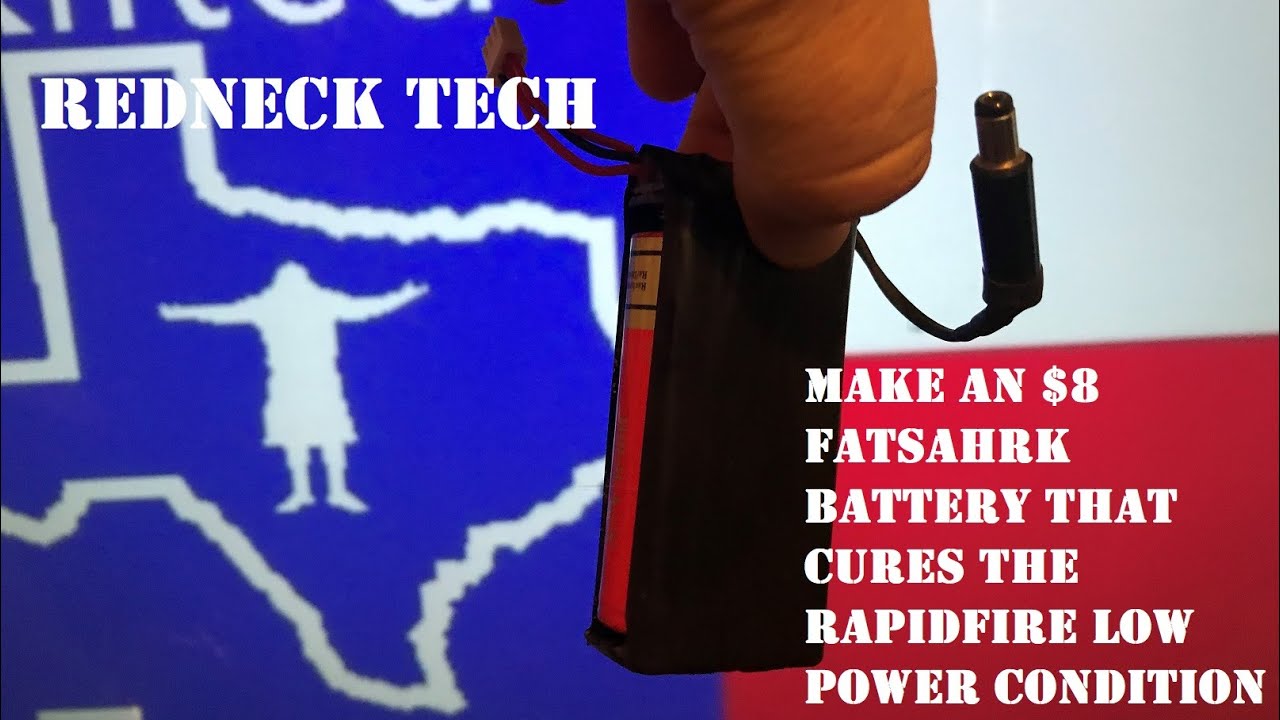 Redneck Tech - $8 2S Fatshark Battery to fix Low Power Rapidfire Errors