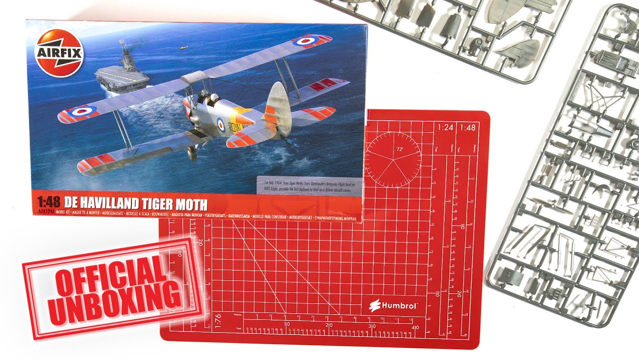 Official Unboxing Airfix- de Havilland Tiger Moth (A04104A)