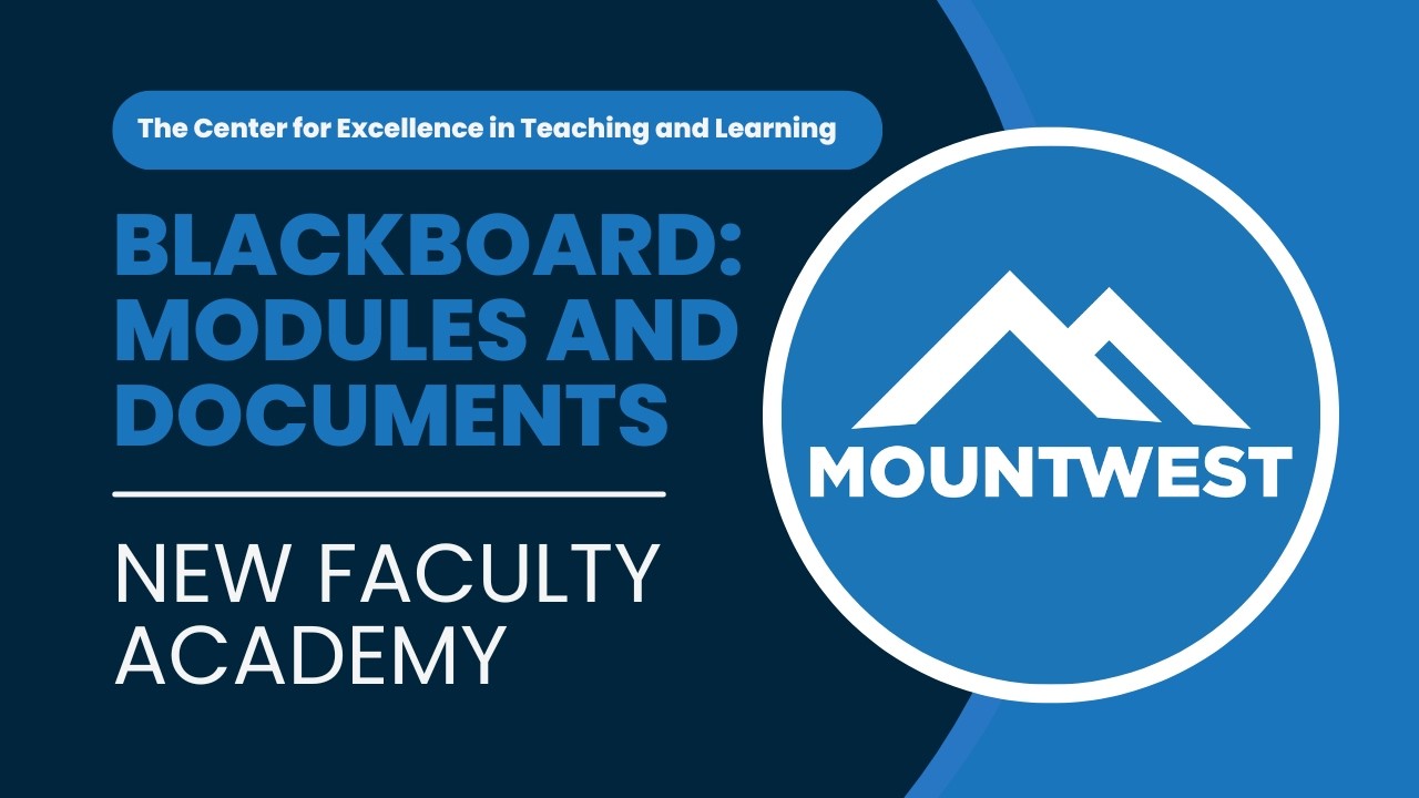 New Faculty Academy: Modules and Documents