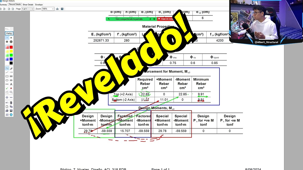 INTERPRETANDO las TABLAS de RESULTADOS de DISEÑO en ETABS 👉Secreto Revelado