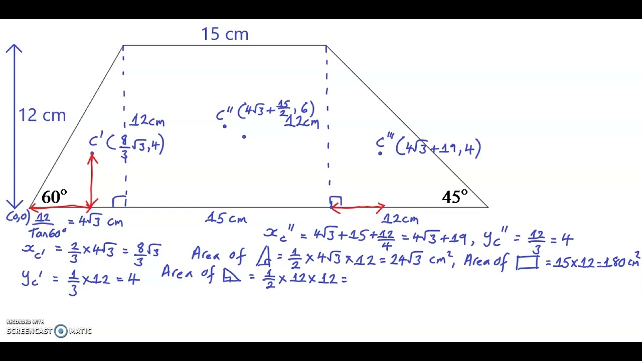 Finding the centroid of a Trapezium.