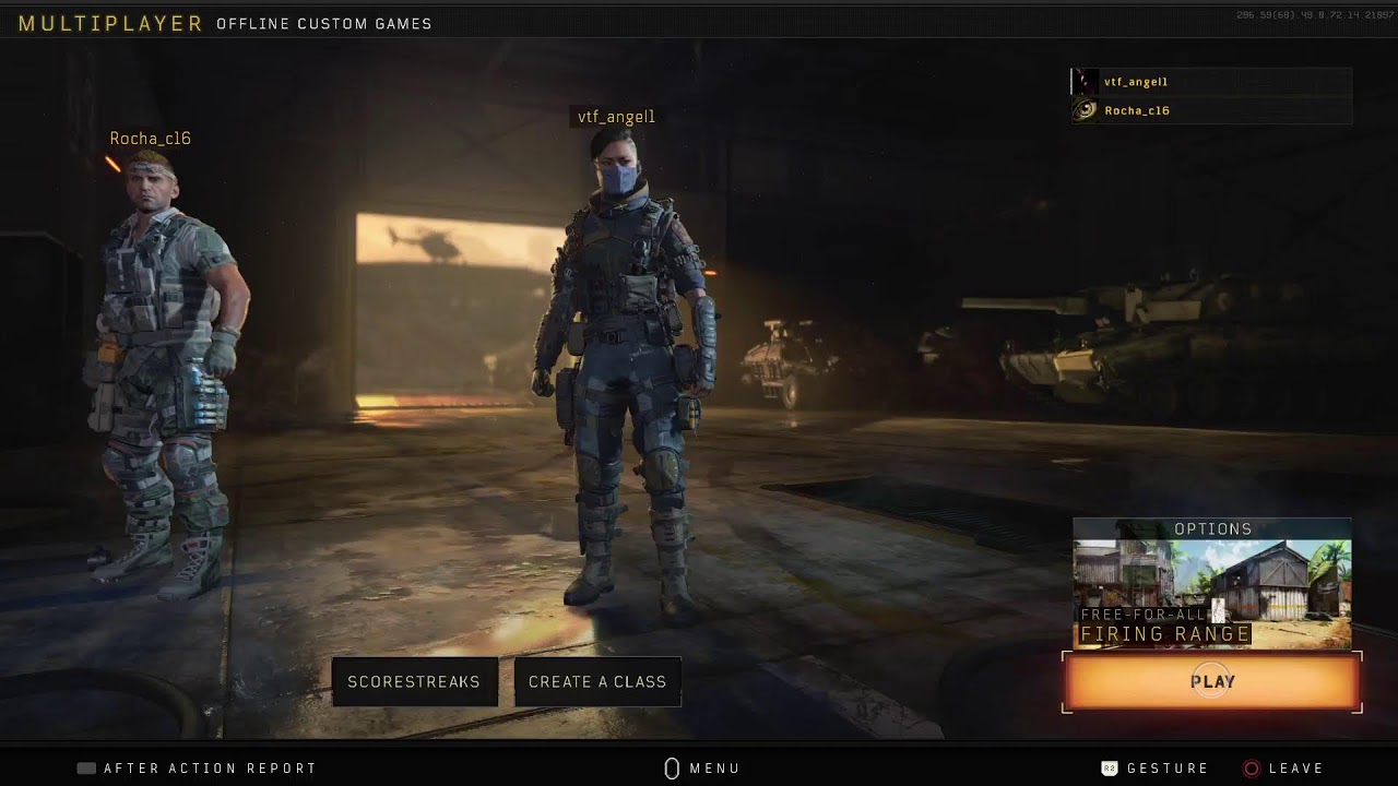 Playing Call of Duty Black Ops 4