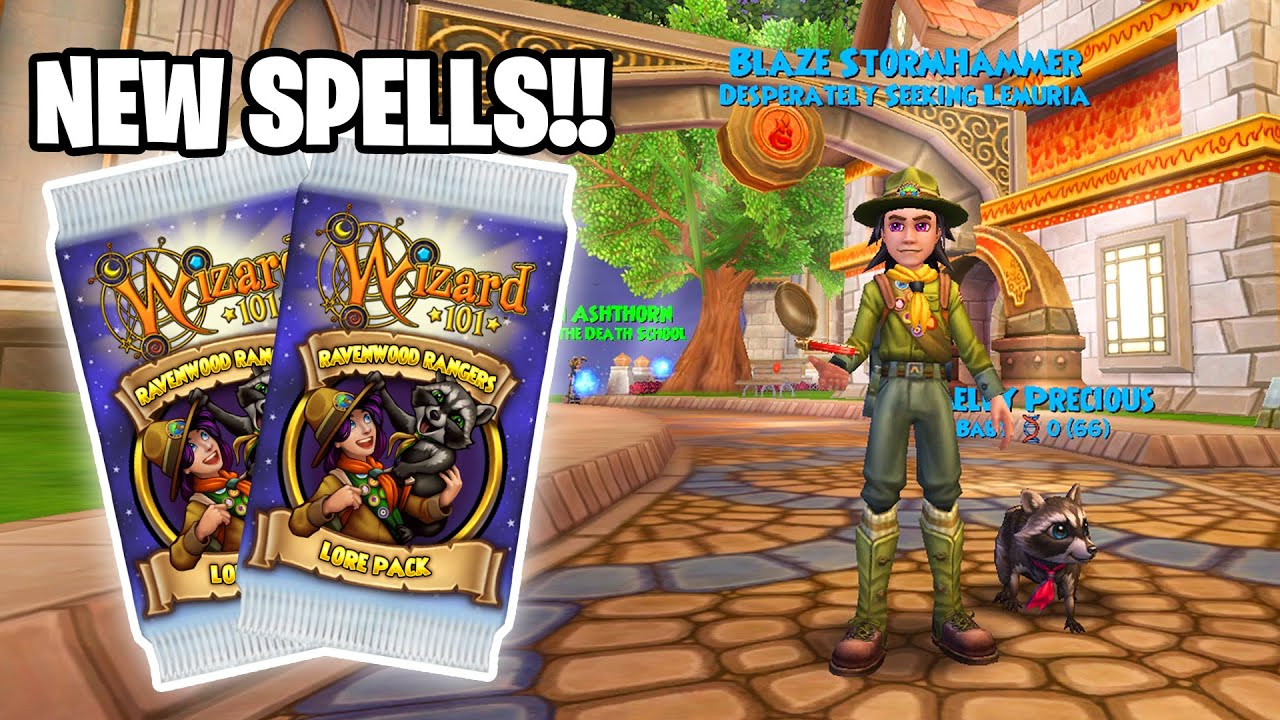 Wizard101: I GOT ALL THE SPELLS!! - Ravenwood Rangers Lore Pack Opening