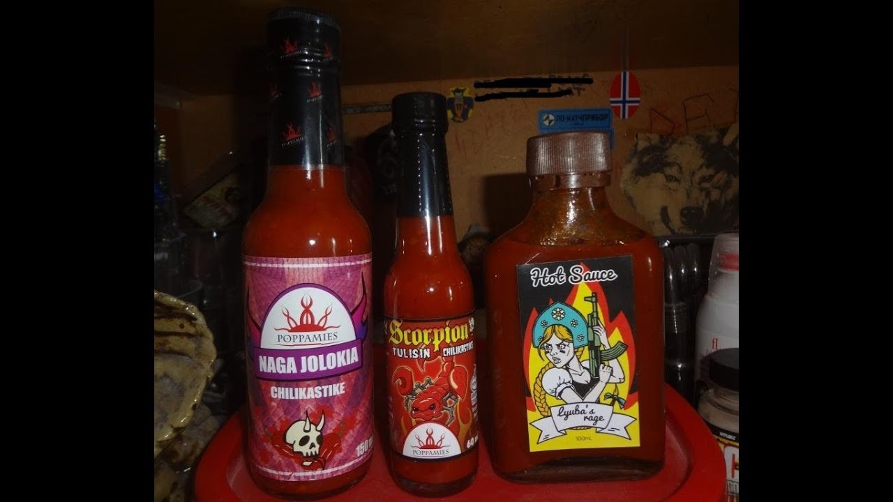 3 острых соуса от Царства Чили (Jolokia, Scorpion, Ярость Любы)