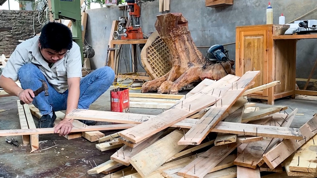 Talented Young Carpenter Turns Waste Pallets Into Beautiful Chairs That Amaze Millions / Woodworking