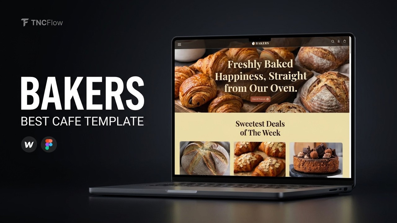 Create a Bakery Shop or Cafe Website Using Bakers Webflow eCommerce Template