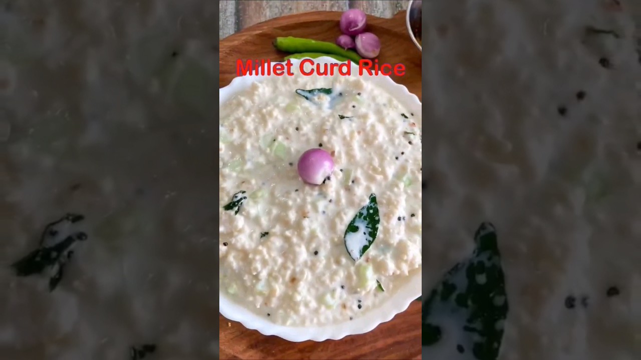 Healthy curd rice recipe from millet #shorts