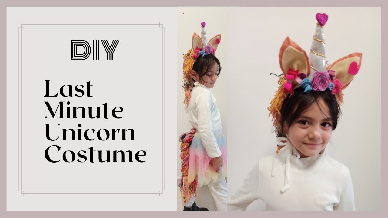 DIY unicorn costume, (last minute) budget costume, carnival  costume,