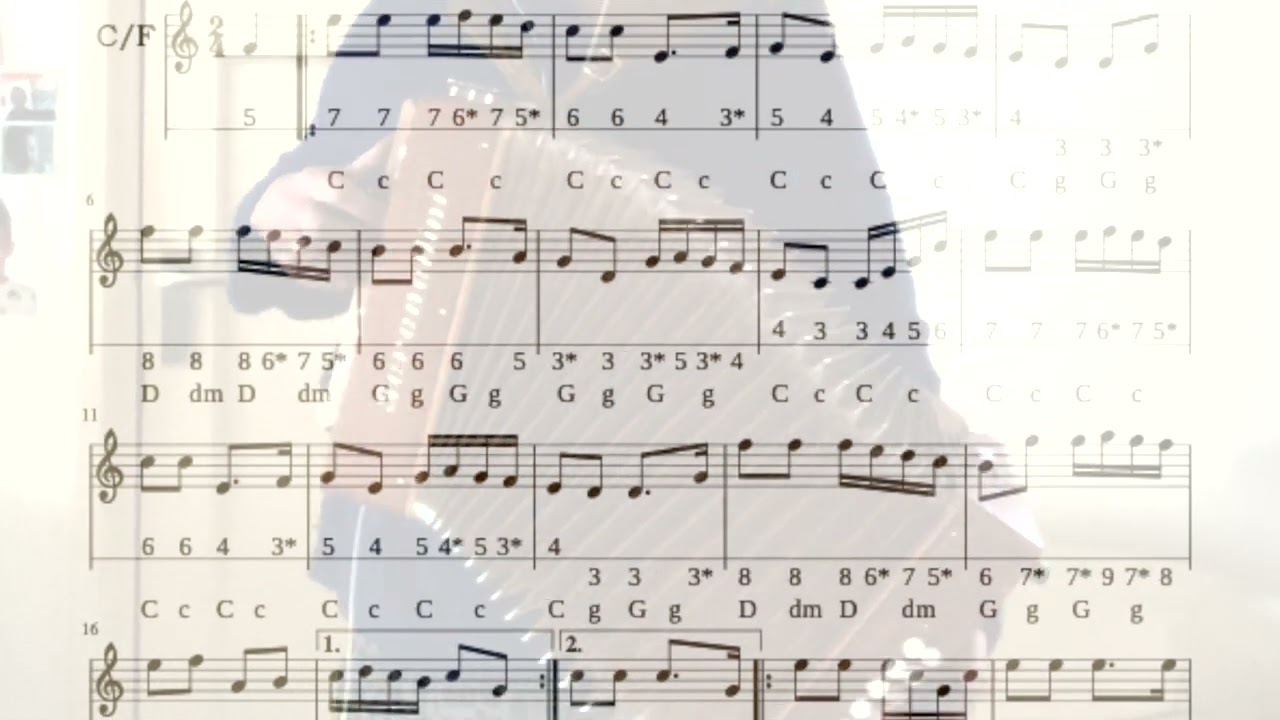 Alfred på hultet op trekharmonica C/F