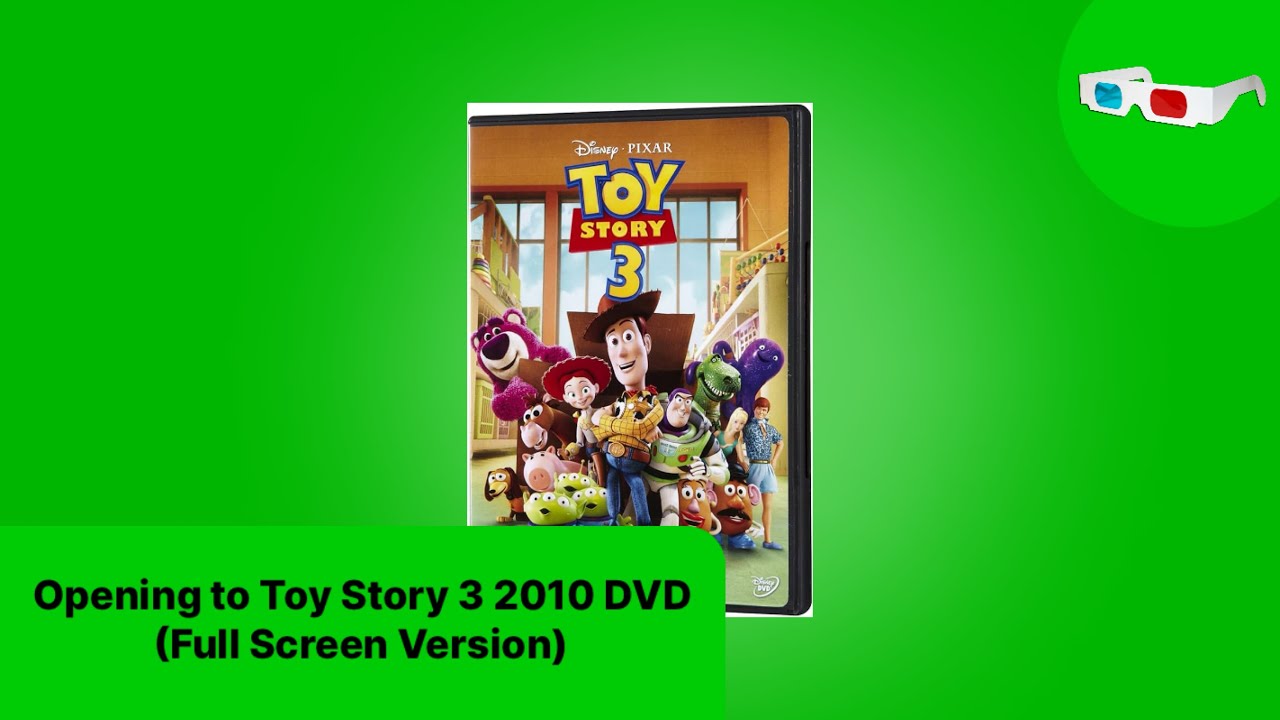 Opening to Toy Story 3 2010 DVD (Full Screen Version)