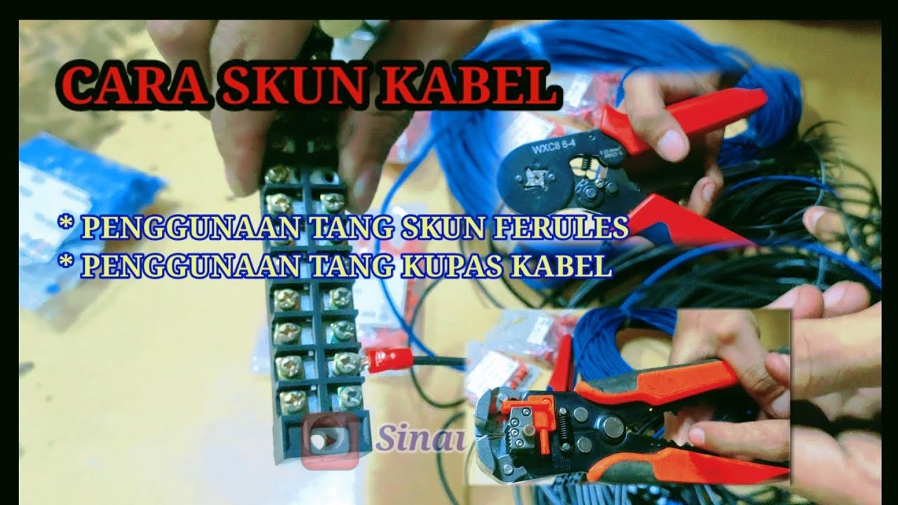 Cara Penggunaan Tang Kupas Kabel, Tang Crimping Skun Ferrules|| elektrical engineering