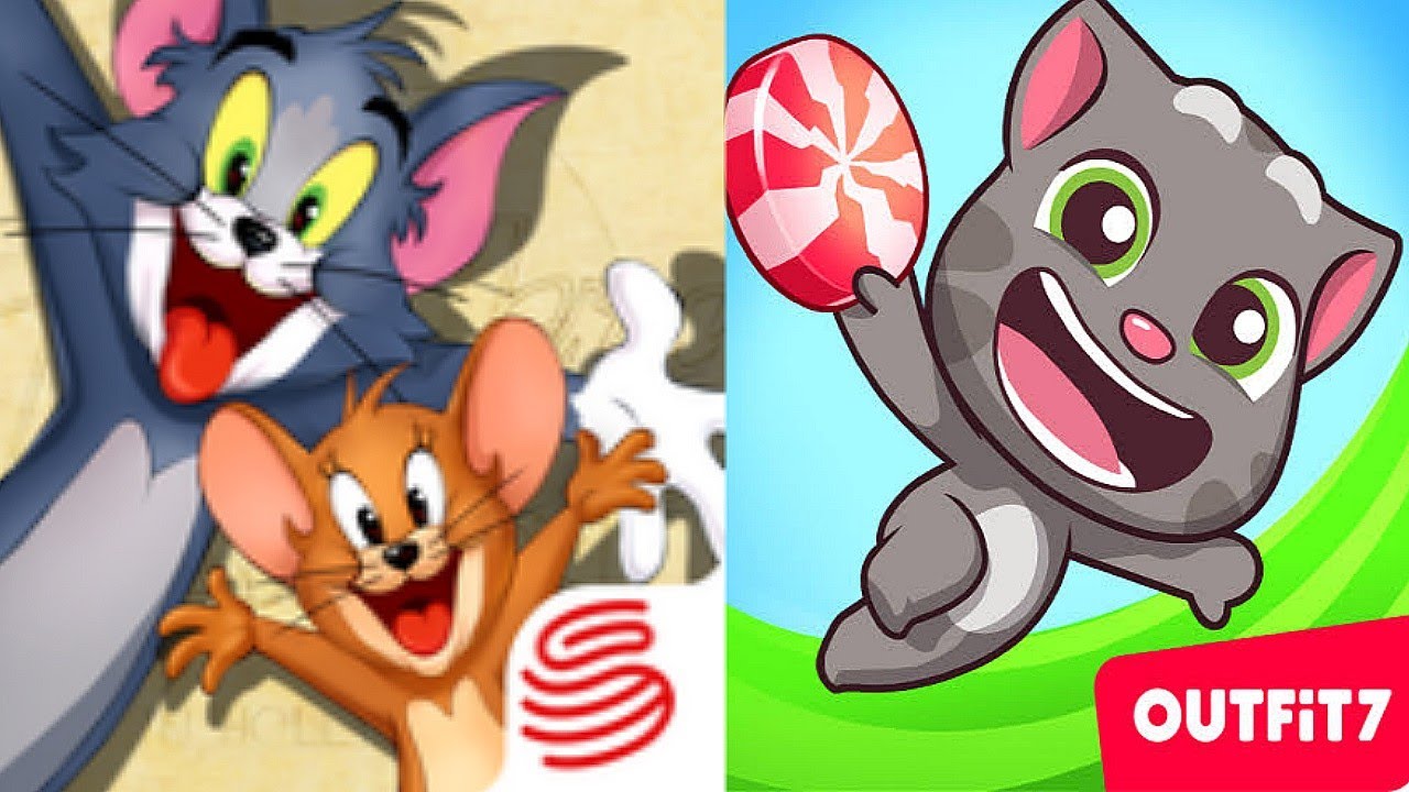 Talking Tom Candy Run vs Tom and Jerry Chase Gameplay Android ios