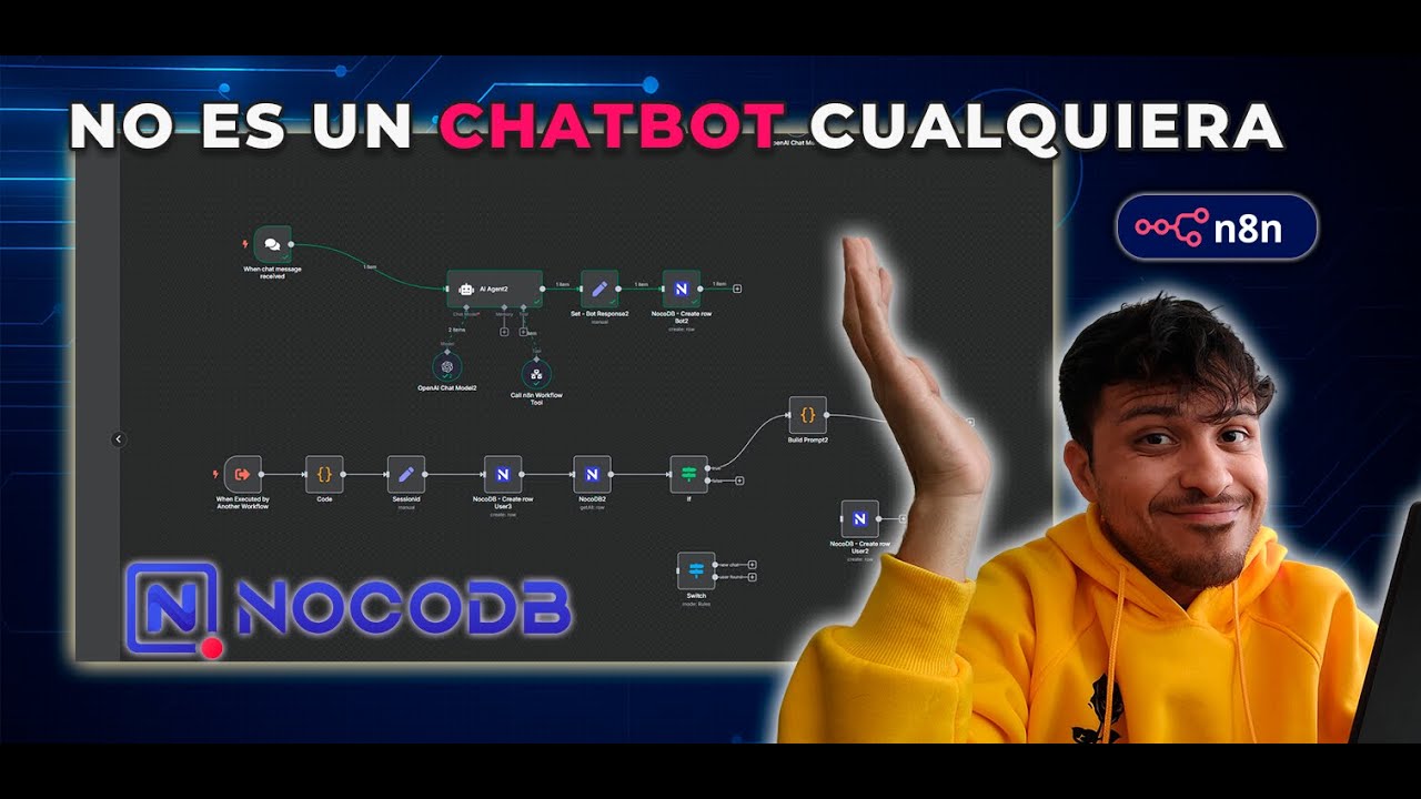 C&oacute;mo Crear un Chatbot con IA, Memoria (NocoDB) y Usando n8n