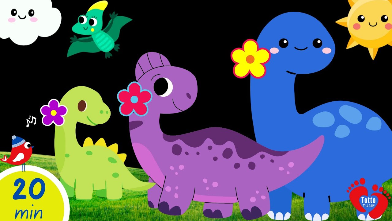 Baby Sensory Dino | High-Contrast Visuals & Calm Music