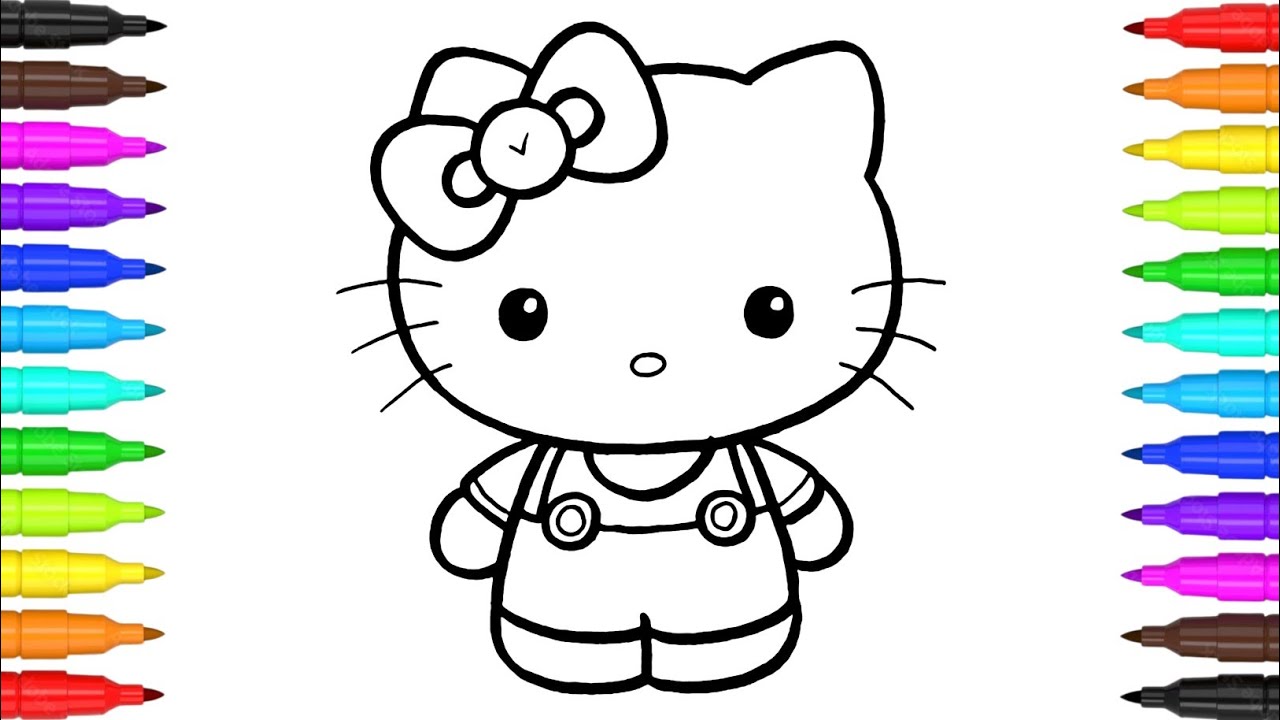How to Draw Beautiful Hello Kitty | Hello Kitty Drawing and Coloring for Kids | Hello Kitty Coloring