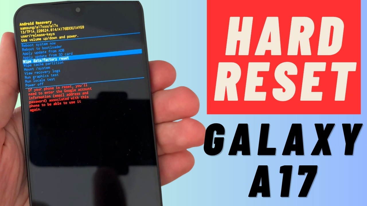 Как сделать полный сброс настроек Samsung Galaxy A17 5G