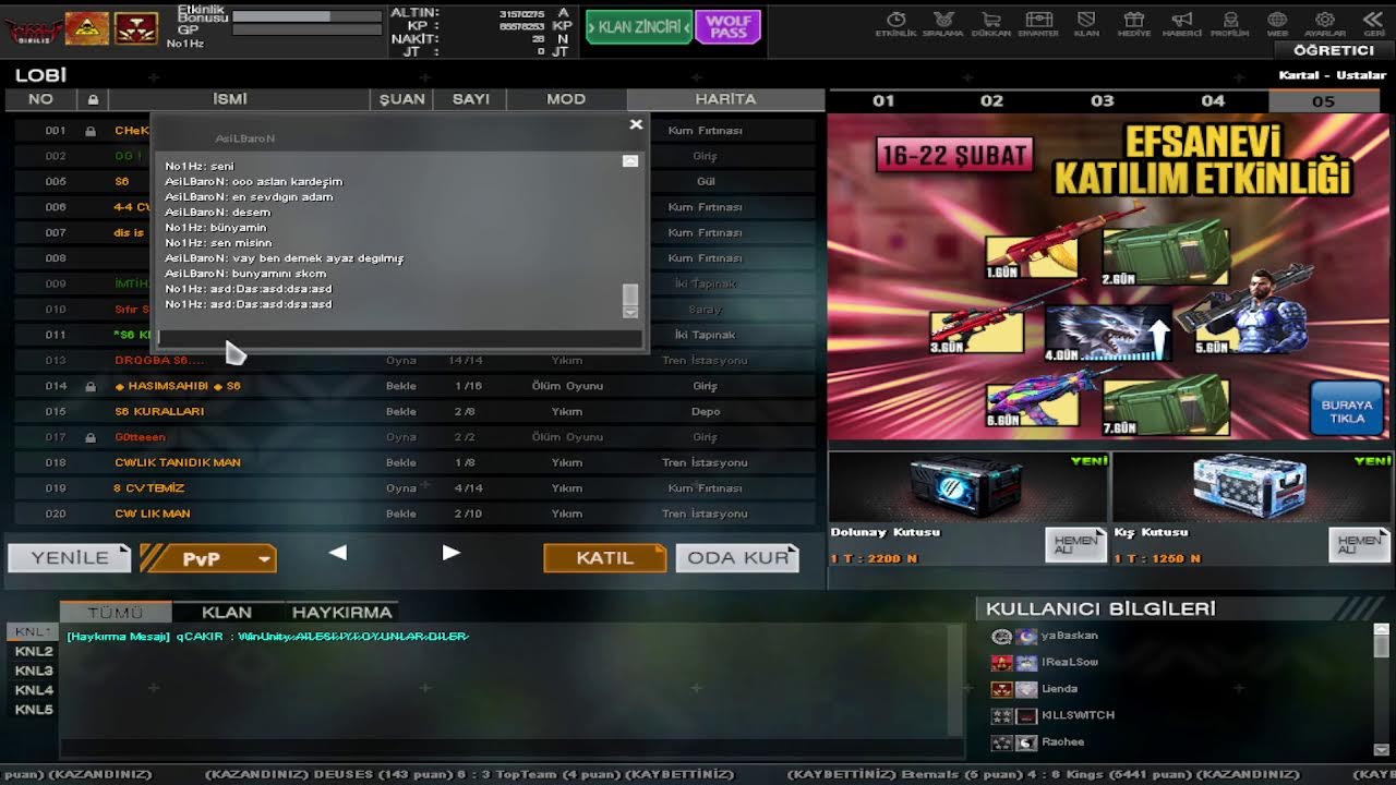 OYUNUN AGASIDA PASASIDA BİZİZ #LegendDivane #Wolfteam