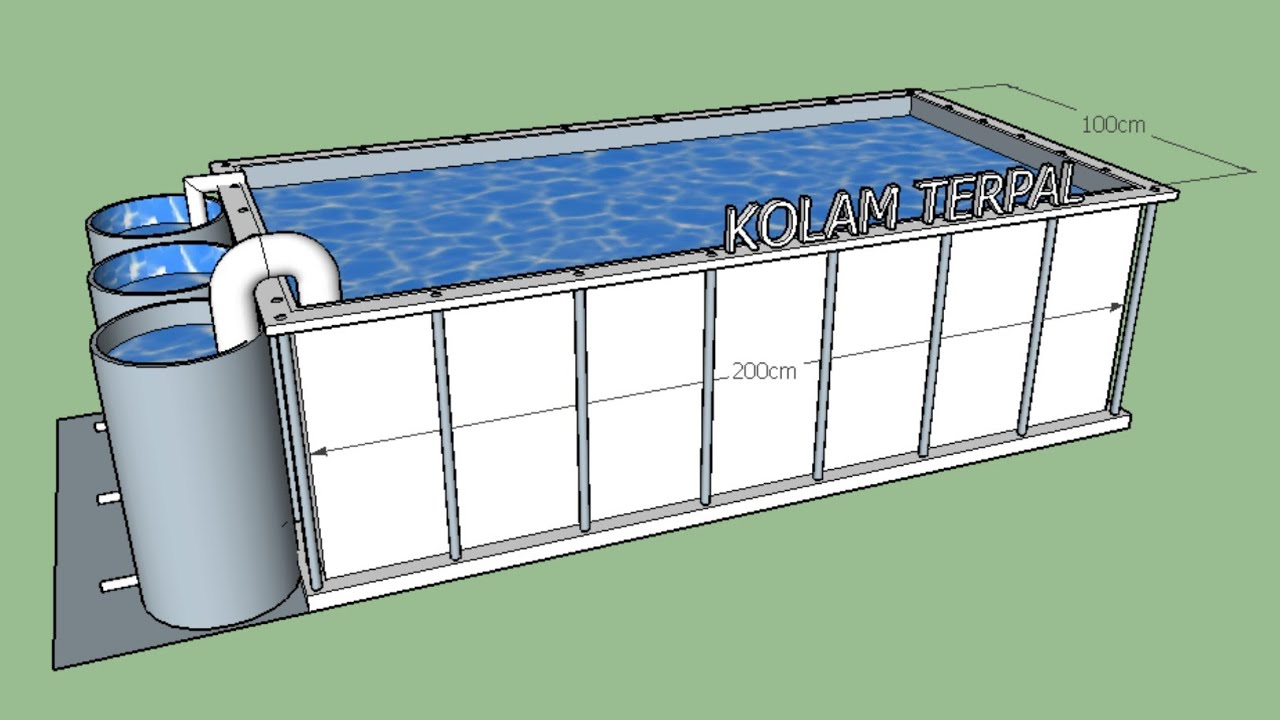 Kolam terpal Chamber filter sederhana