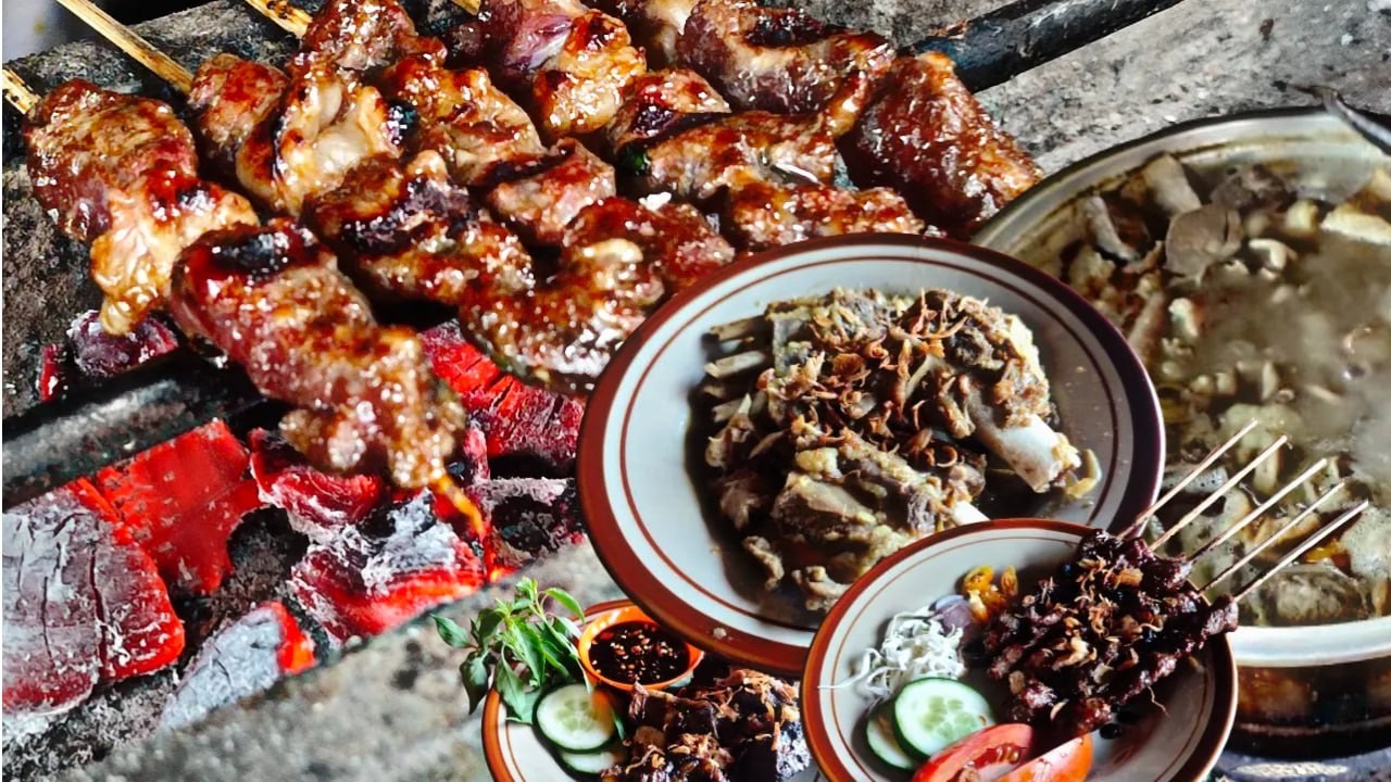 Buseet ! Sate Kambing Empuk Dengan Bumbu Paling Sempurana | Tengkleng Kambingnya Paling Wajib Dicoba