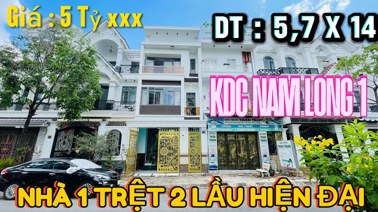 Bán Nhà 1 trệt 2 Lầu Hiện Đại 5,7 x 14 KDC Nam Long 1 - Tp. Cần Thơ Giá chỉ 5 Tỷ 500 triệu 