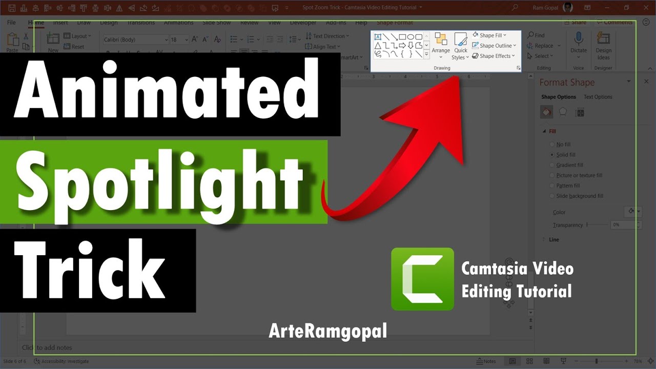 Animated Spotlight Trick: Camtasia Video Editing Tutorial