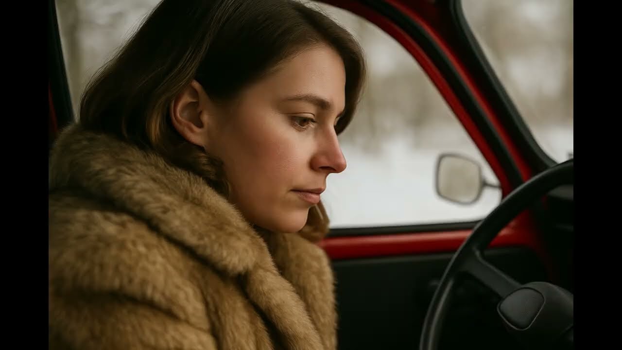 Молодая учительница заводит свою старую утку холодной зимой