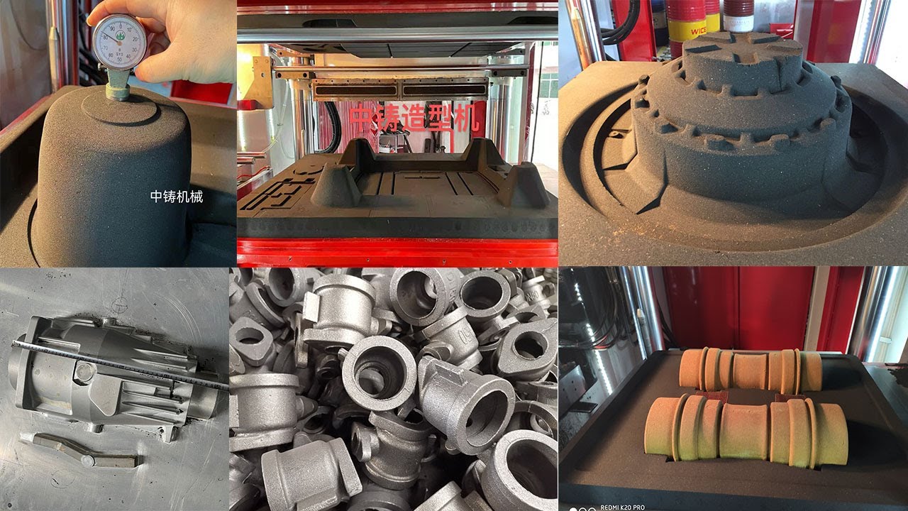 Foundry green sand flaskless molding machine for casstings
