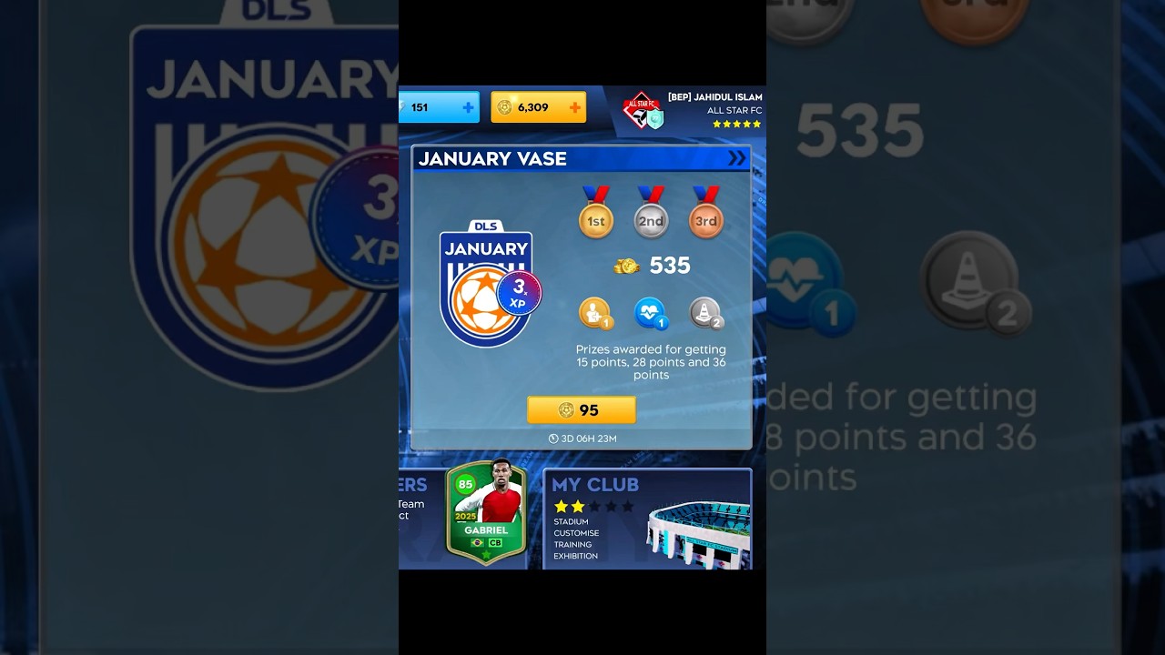 DLS26 |  NEW TOURNAMENT JANUARY VASE #dls26 #dls #allstarfc #foryou #gaming