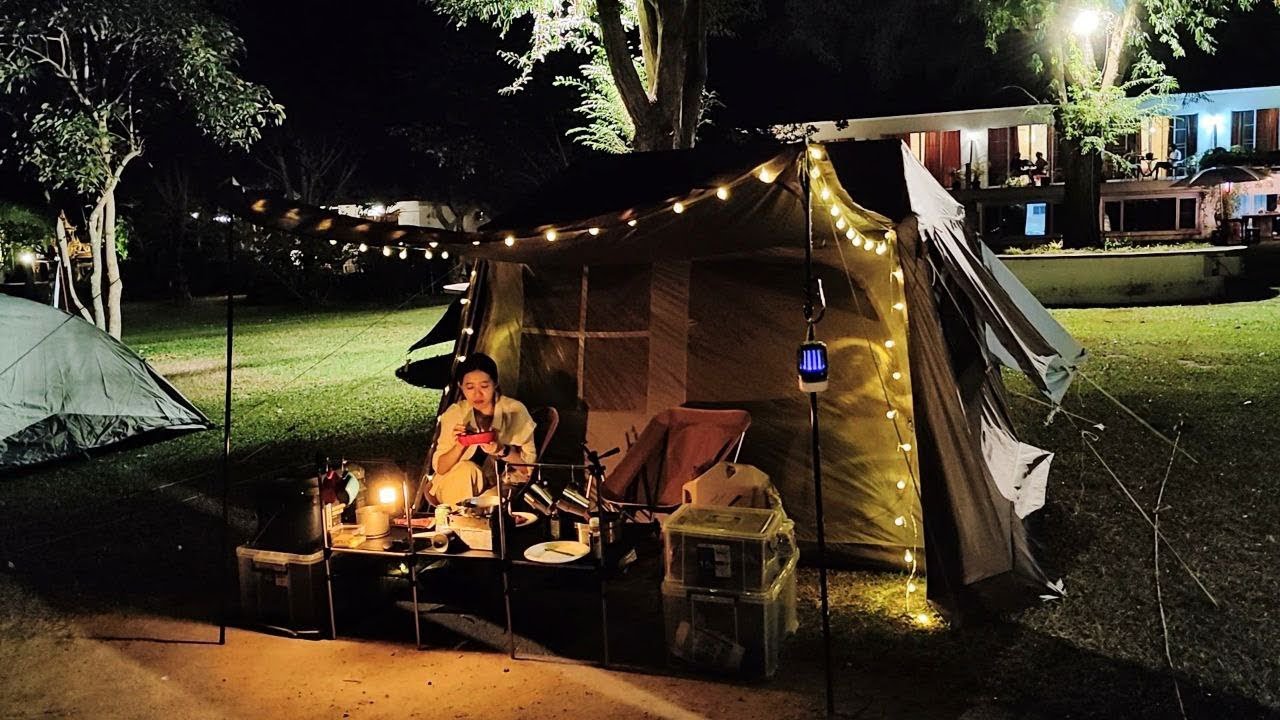 Camping on a windy day | Naturehike Village 6.0 | Mahad Thaitara | กางเต็นท์ มะหาด-ไทธารา ราชบุรี