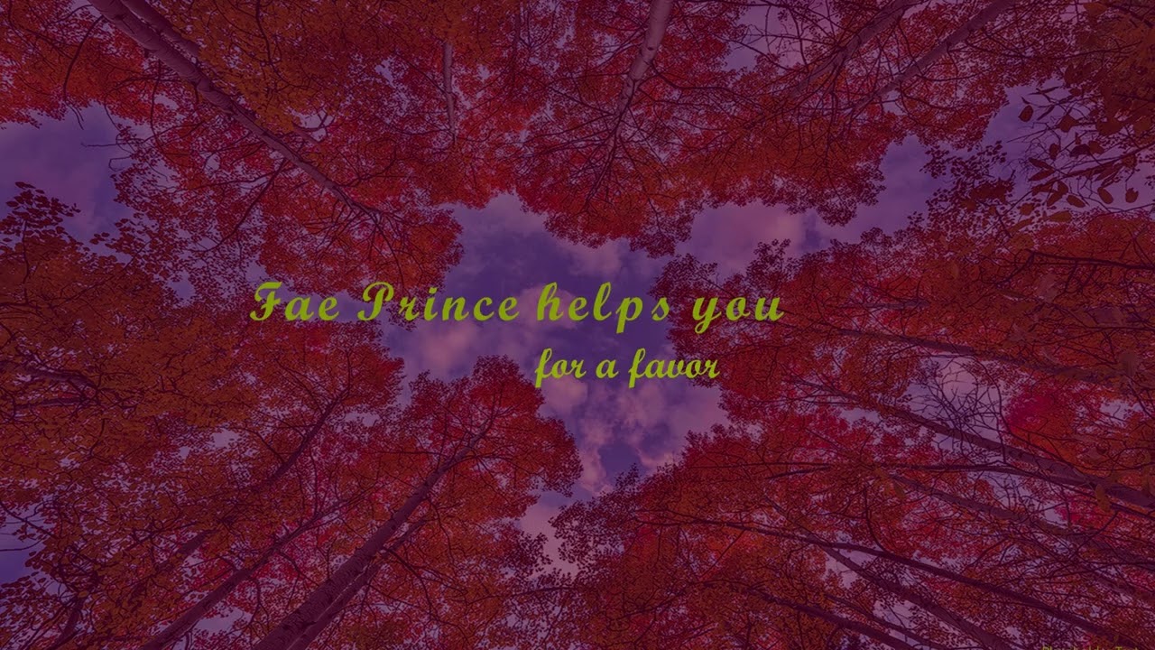 Fae Prince finds you crying in the woods