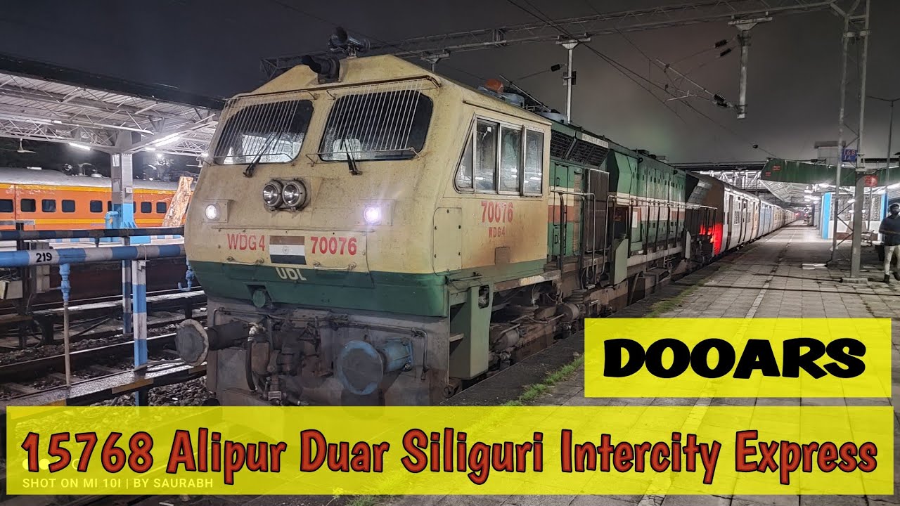 Most Scenic Journey by Train | Alipurduar Siliguri Intercity through Dooars | Extended Coverage