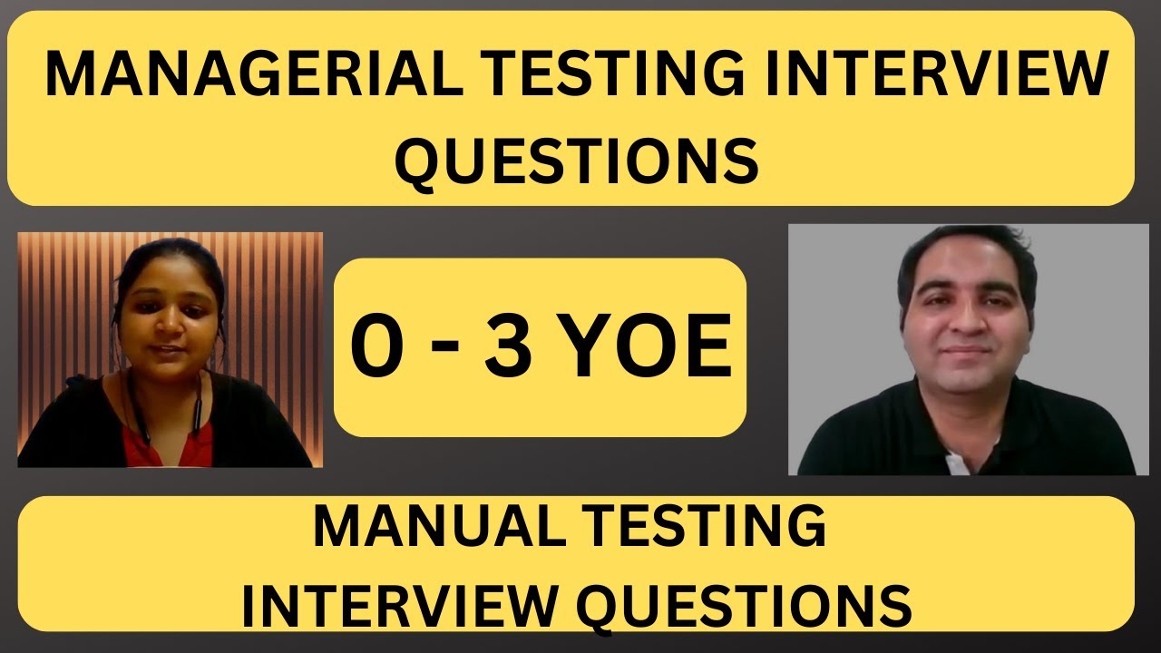 Managerial Testing Interview Questions| Testing Managerial Round Questions