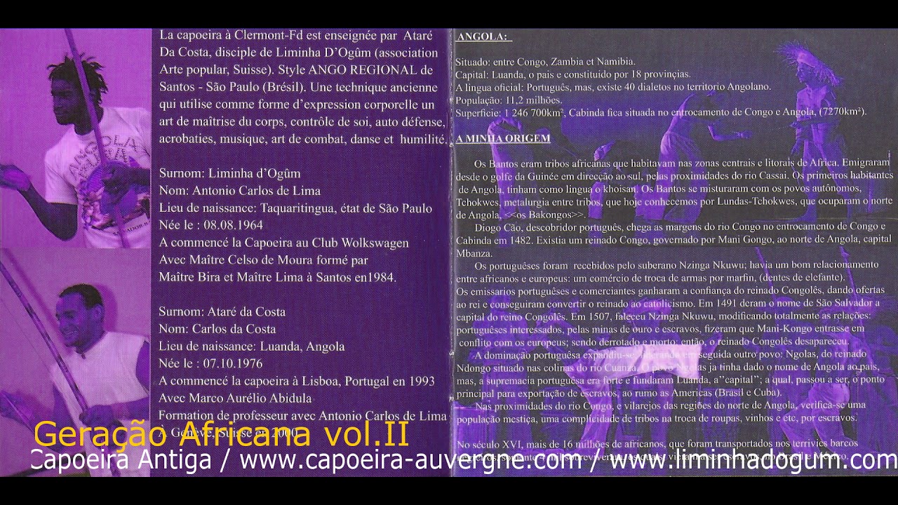 Geração Africana Vol.II / Capoeira Antiga / Mestre Liminha / Mestre Ataare