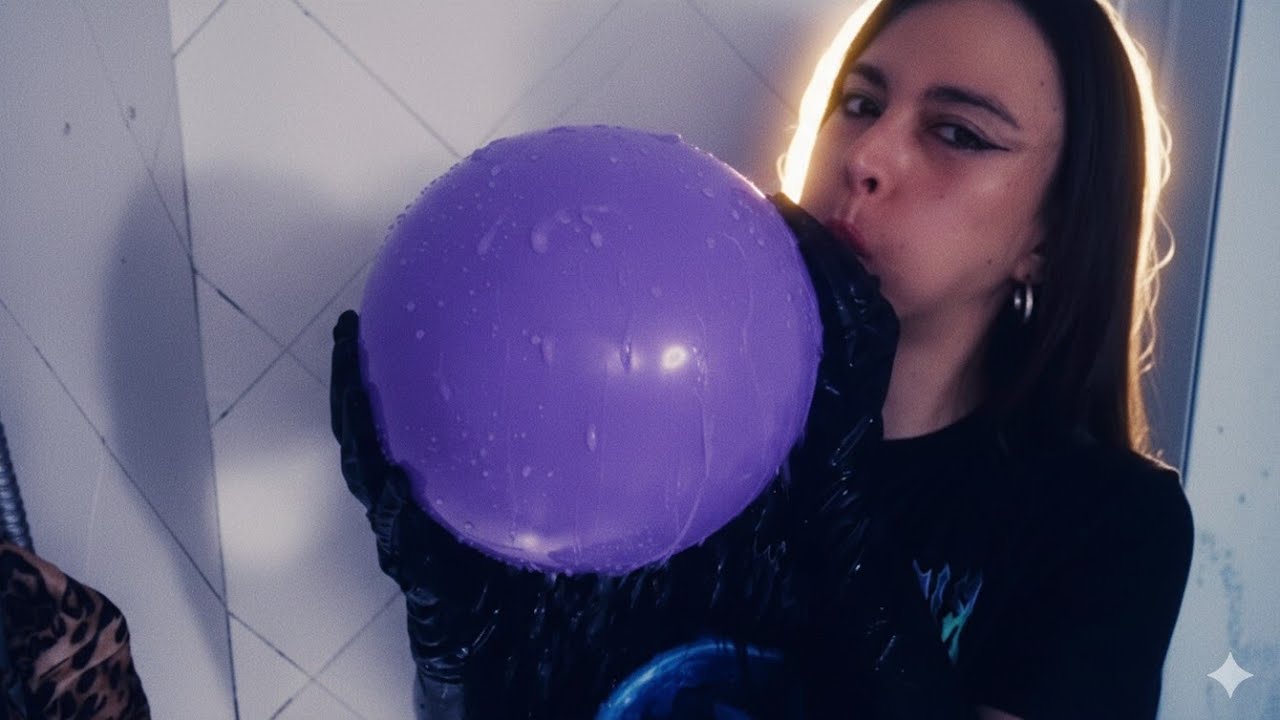 ASMR Wet Clothes in the Shower 🚿 Balloon Blowing, Popping & Glove Sounds