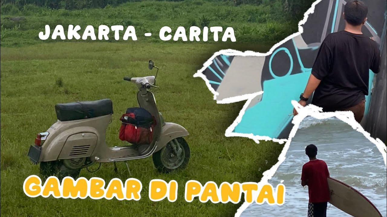 Menggambar bersama aunk, gambar dari jakarta ke pantai carita. Di acara ruang silang