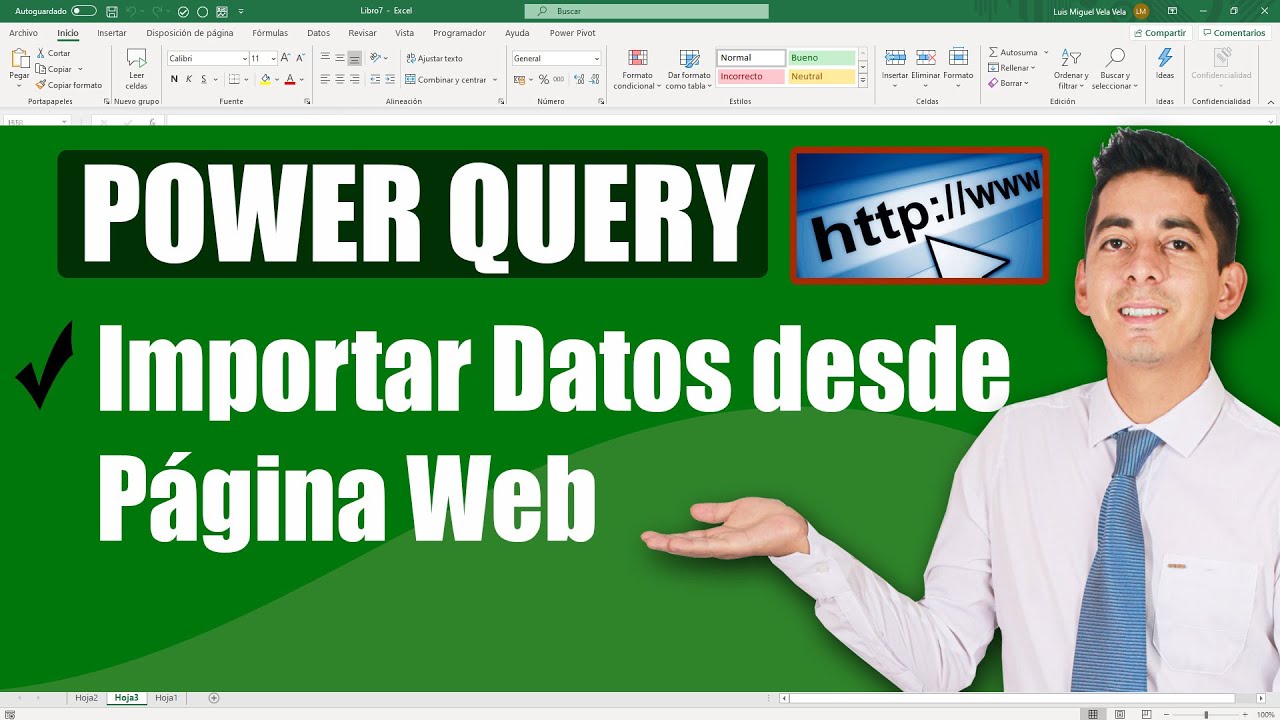 Importar datos desde una p&aacute;gina web a Excel